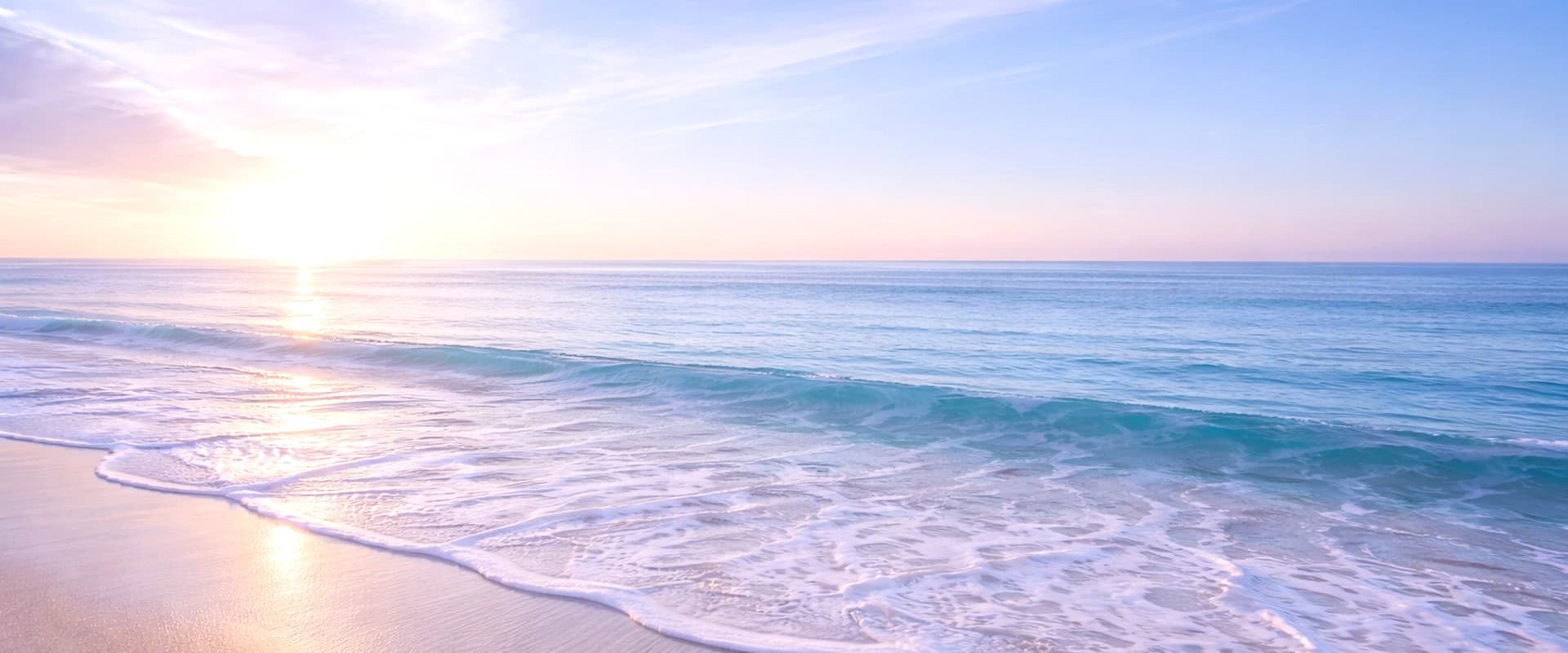 Peaceful beach at sunrise